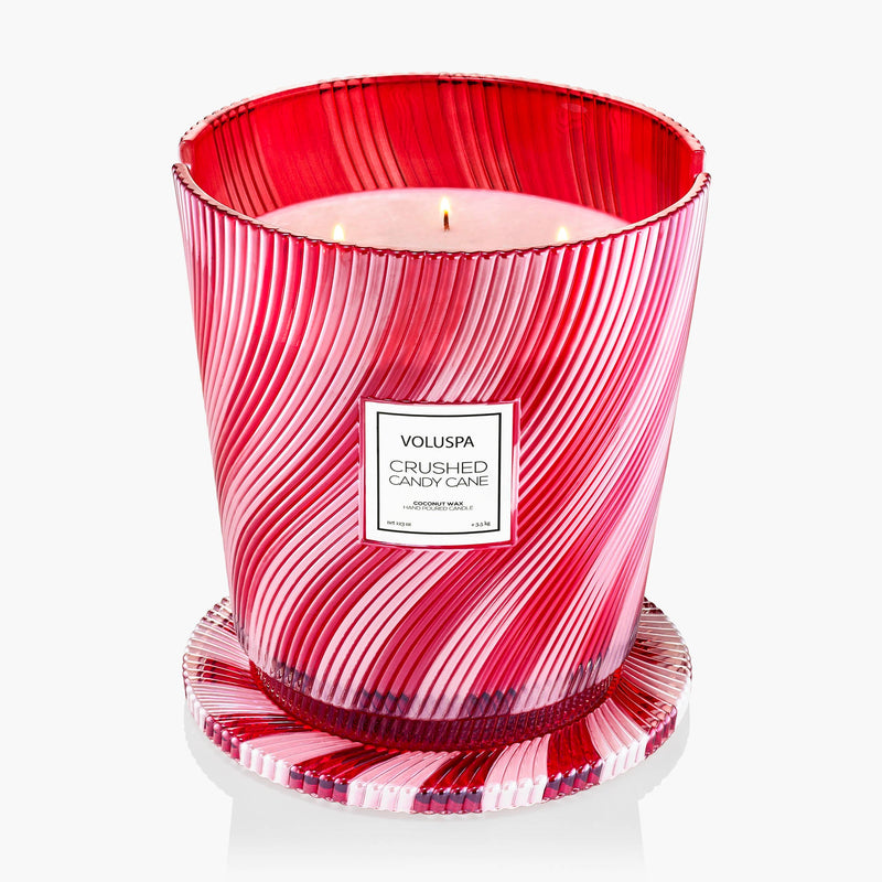 Crushed Candy Cane - Limited Edition Hearth 5 Wick Glass Candle