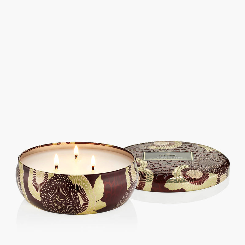 Forbidden Fig - 3 Wick Tin Candle