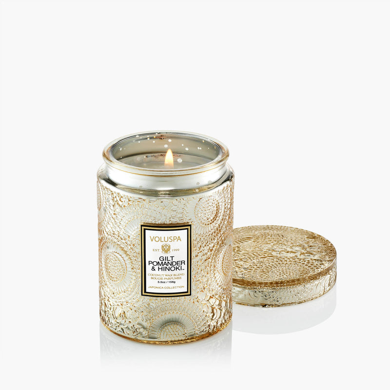 Gilt Pomander & Hinoki - Small Jar Candle