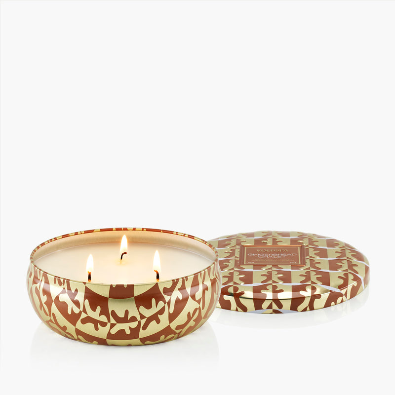 Gingerbread Chalet - 3 Wick Tin Candle