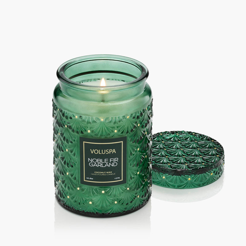 Noble Fir Garland - Large Jar Candle