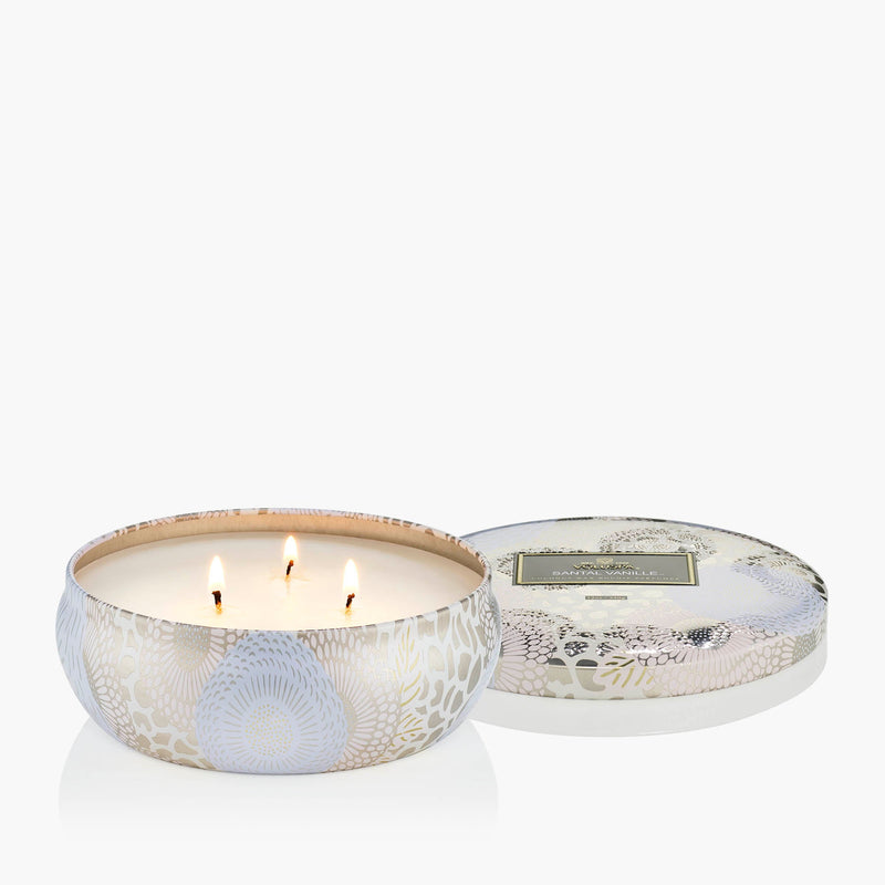 Santal Vanille - 3 Wick Tin Candle