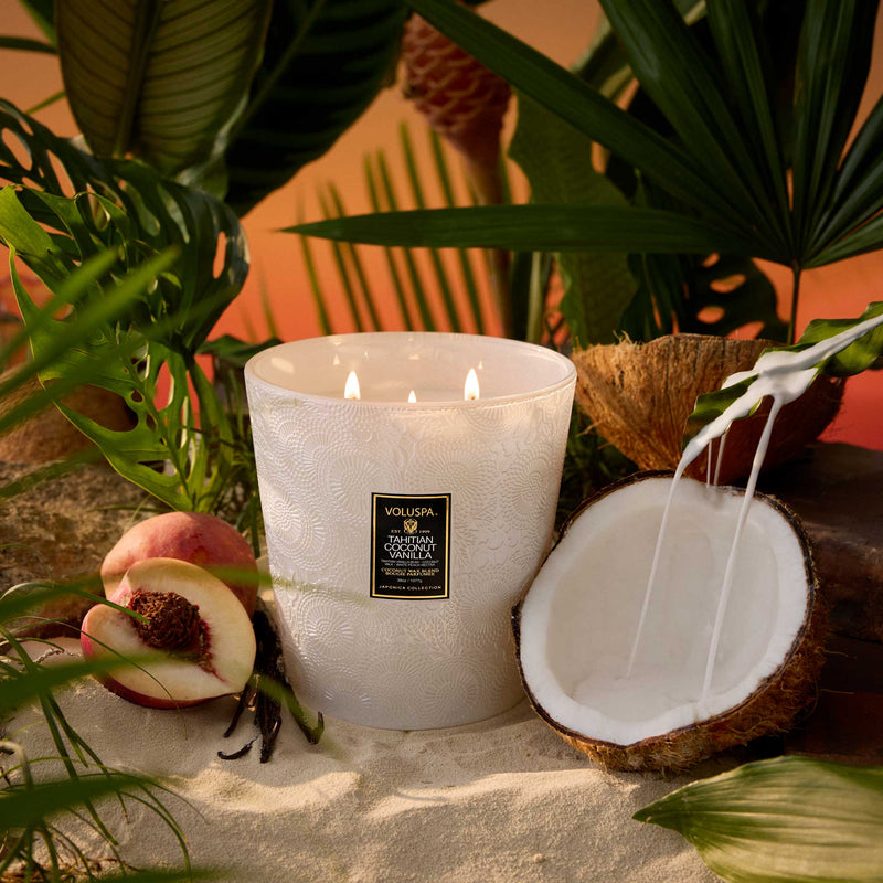 Tahitian Coconut Vanilla - 3 Wick Hearth Candle