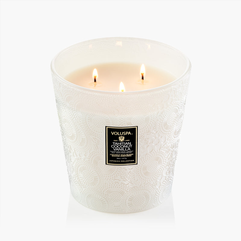 Tahitian Coconut Vanilla - 3 Wick Hearth Candle