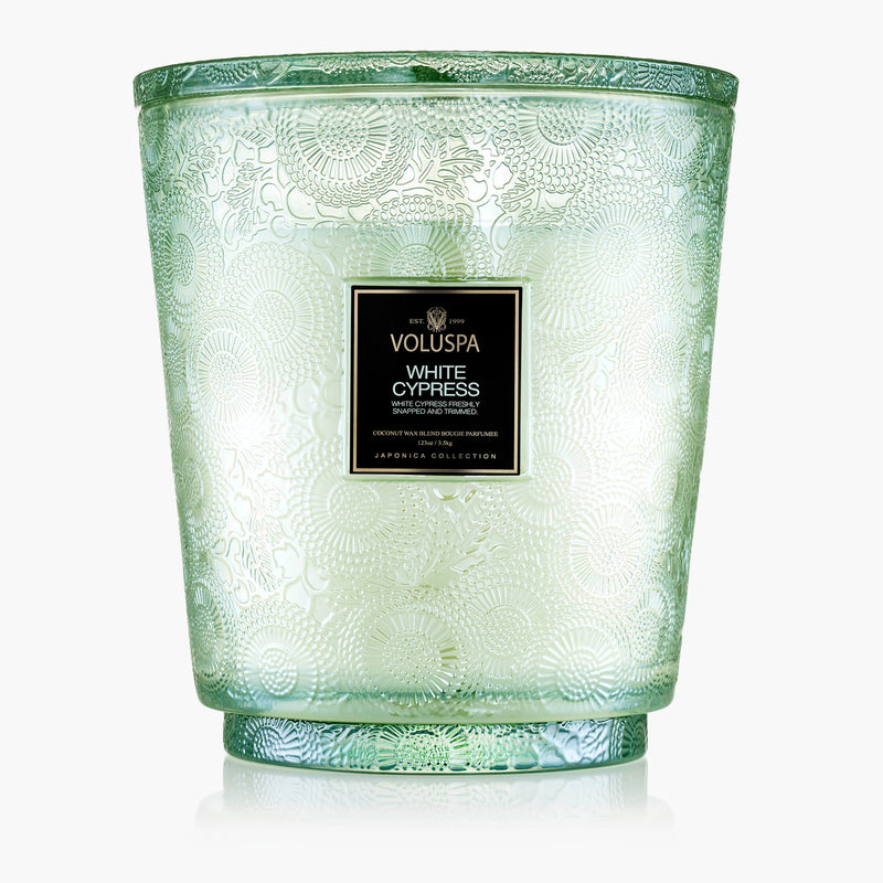 White Cypress - 5 Wick Hearth Candle