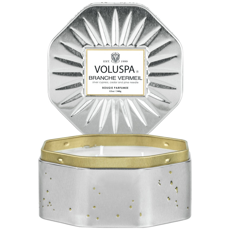 Branche Vermeil - 3 Wick Octagon Tin Candle - view 2