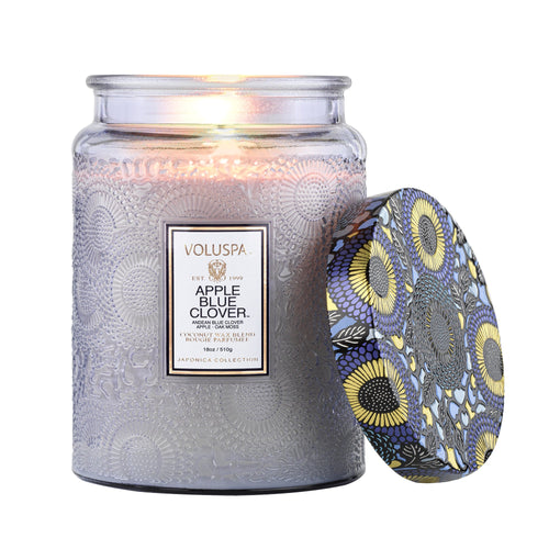 Apple Blue Clover - Large Jar Candle