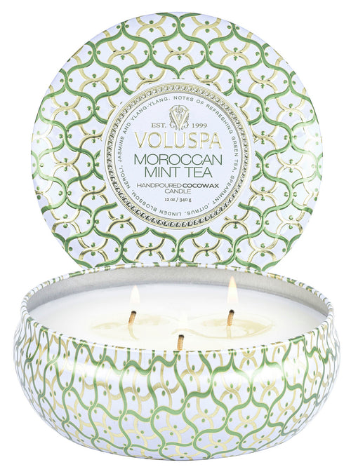 Moroccan Mint Tea - 3 Wick Tin Candle