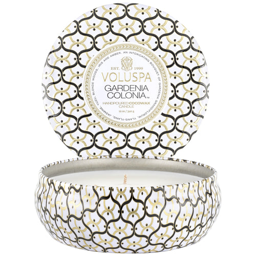 Gardenia Colonia - 3 Wick Tin Candle