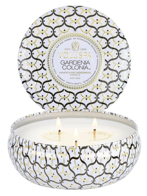 Gardenia Colonia - 3 Wick Tin Candle