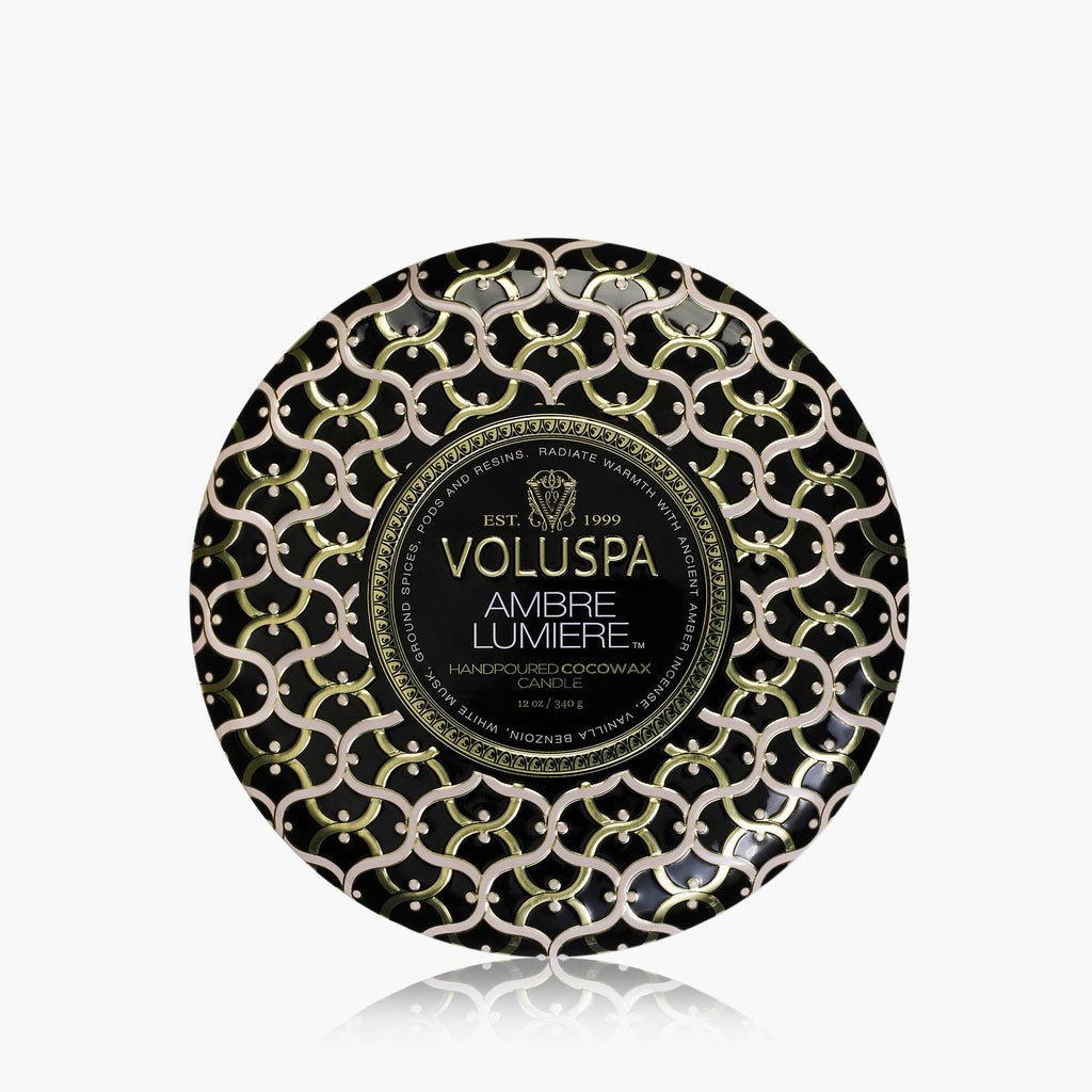 Ambre Lumiere 3 Wick Tin Candle