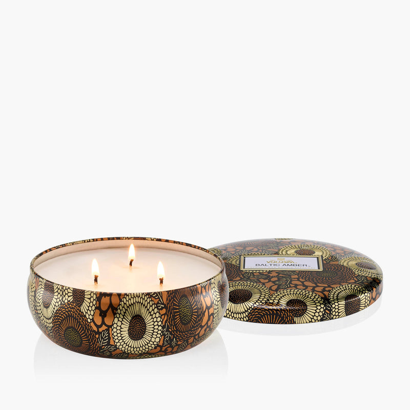 Baltic Amber - 3 Wick Tin Candle