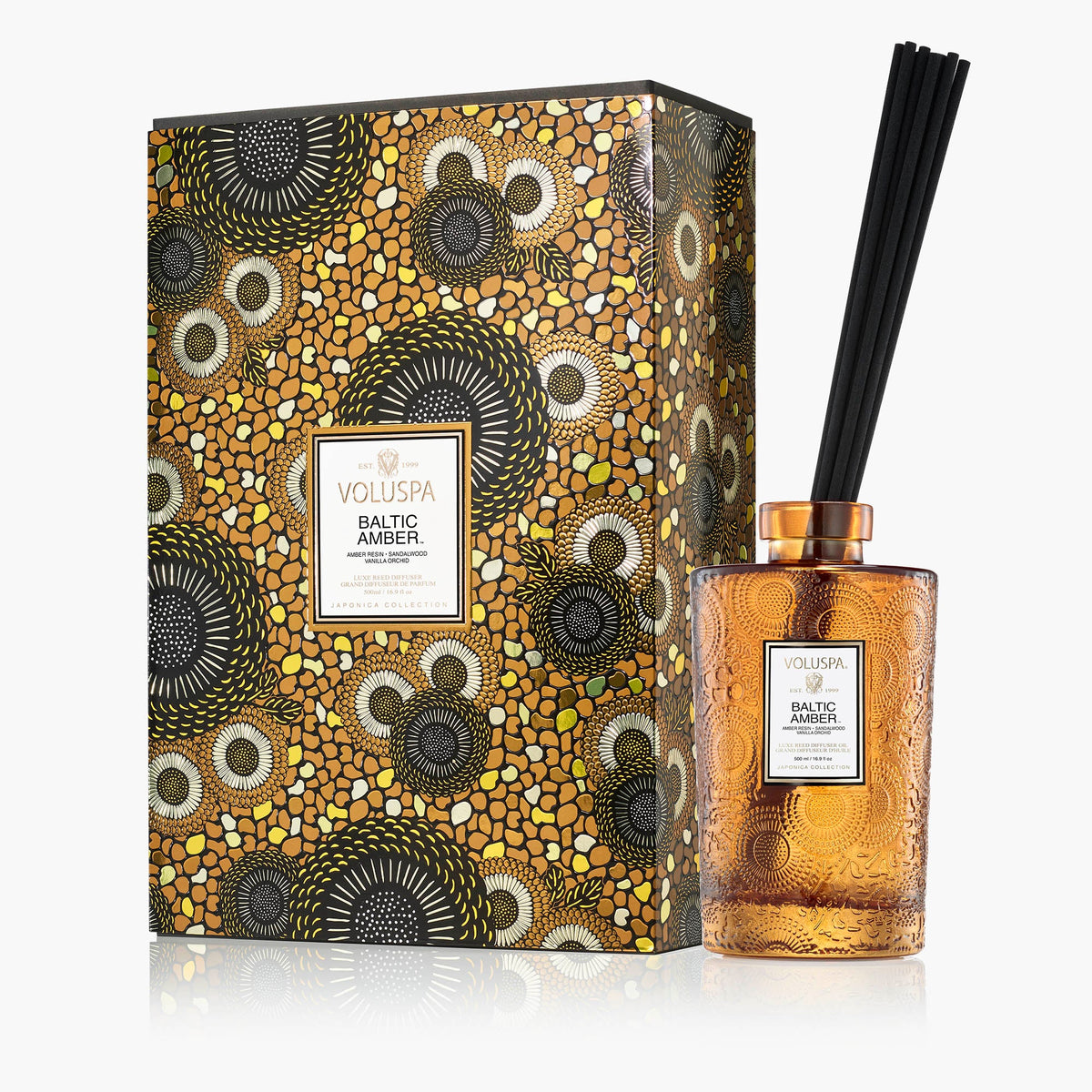 Amber Sunrise Reed Diffuser Baltic Amber | Luxe Reed Diffuser | VOLUSPA