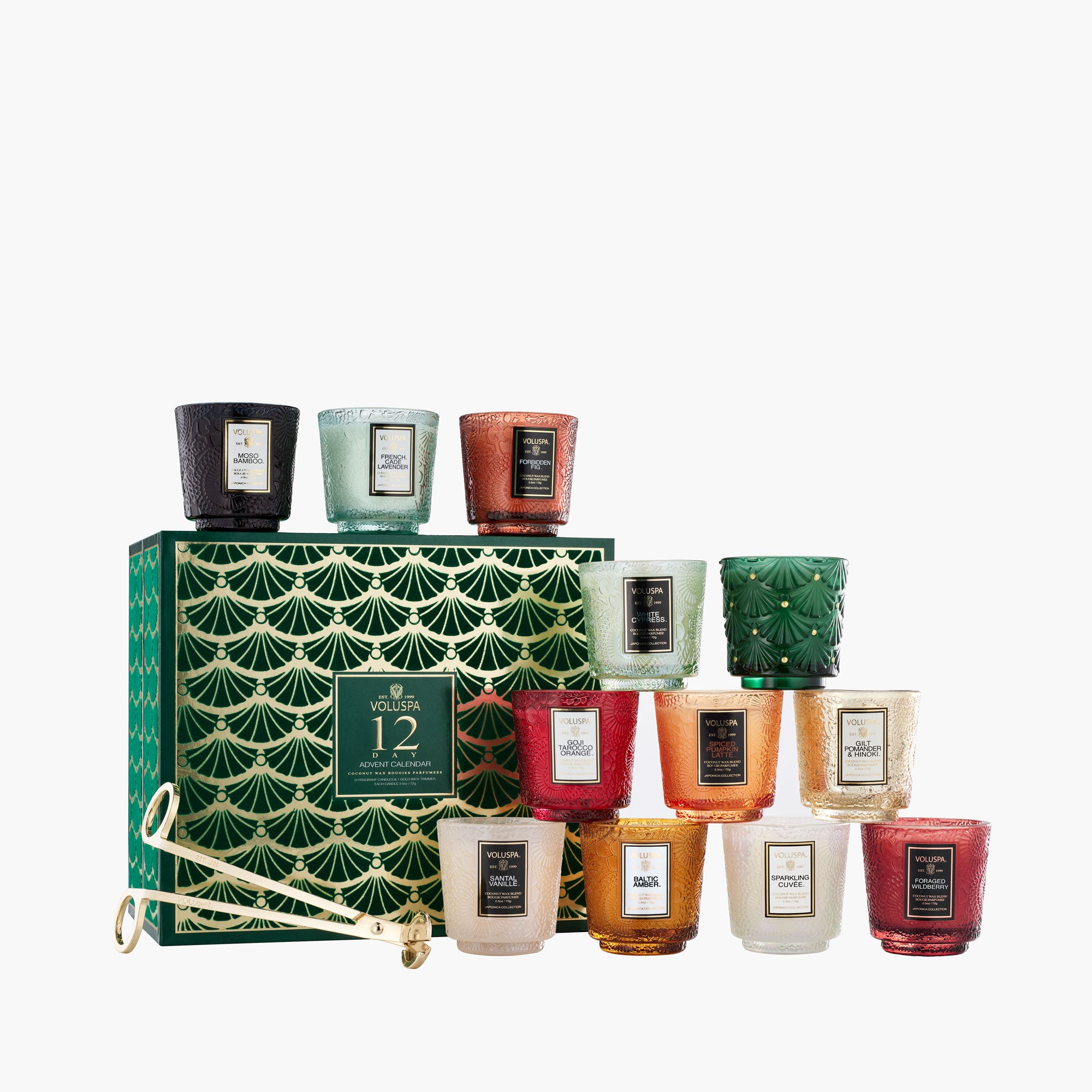 12 Day Advent Calendar - Petite Pedestal Candle Gift Set