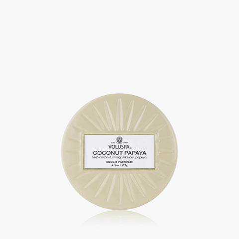 Coconut Papaya - Mini Tin Candle