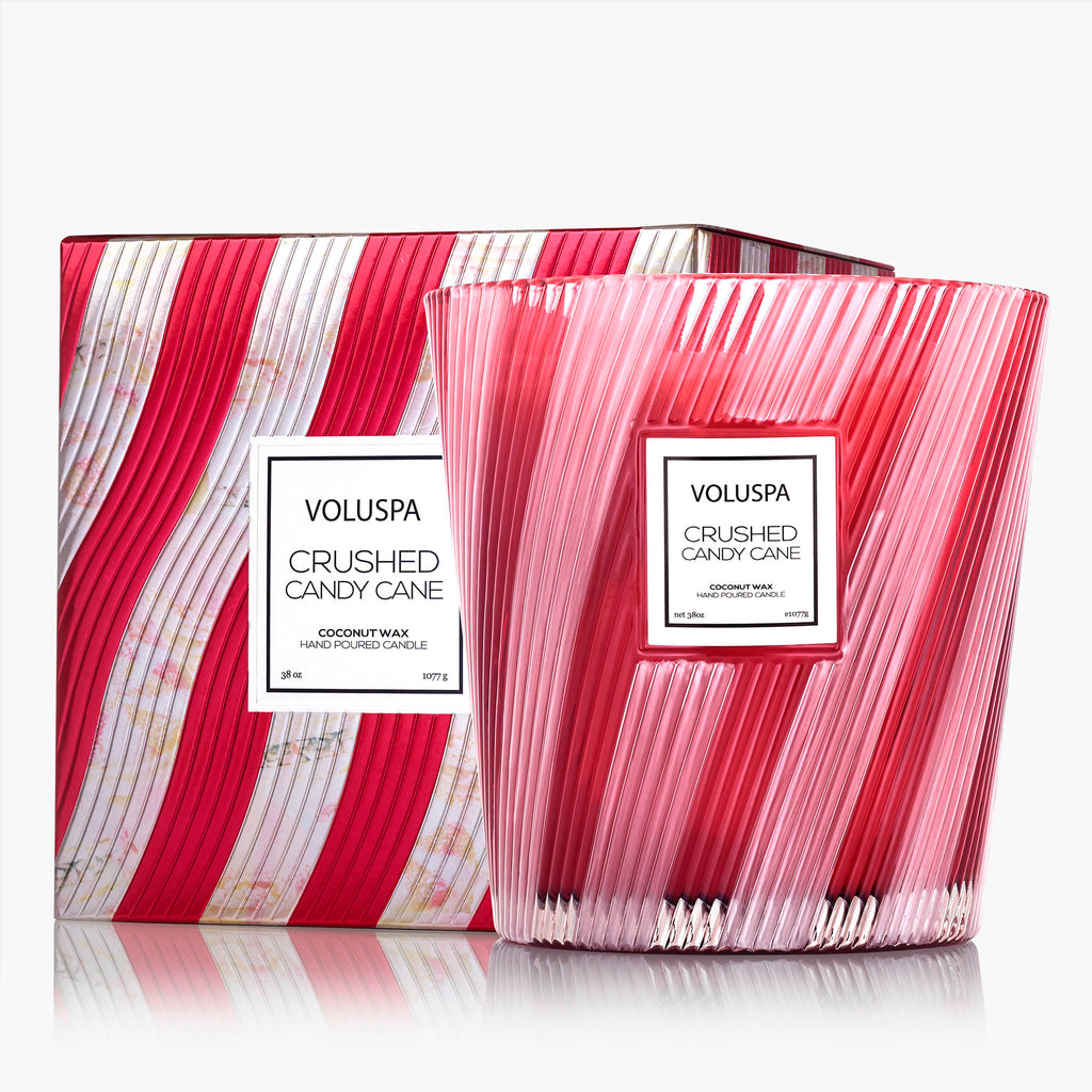 Crushed Candy Cane 3 Wick Hearth Candle