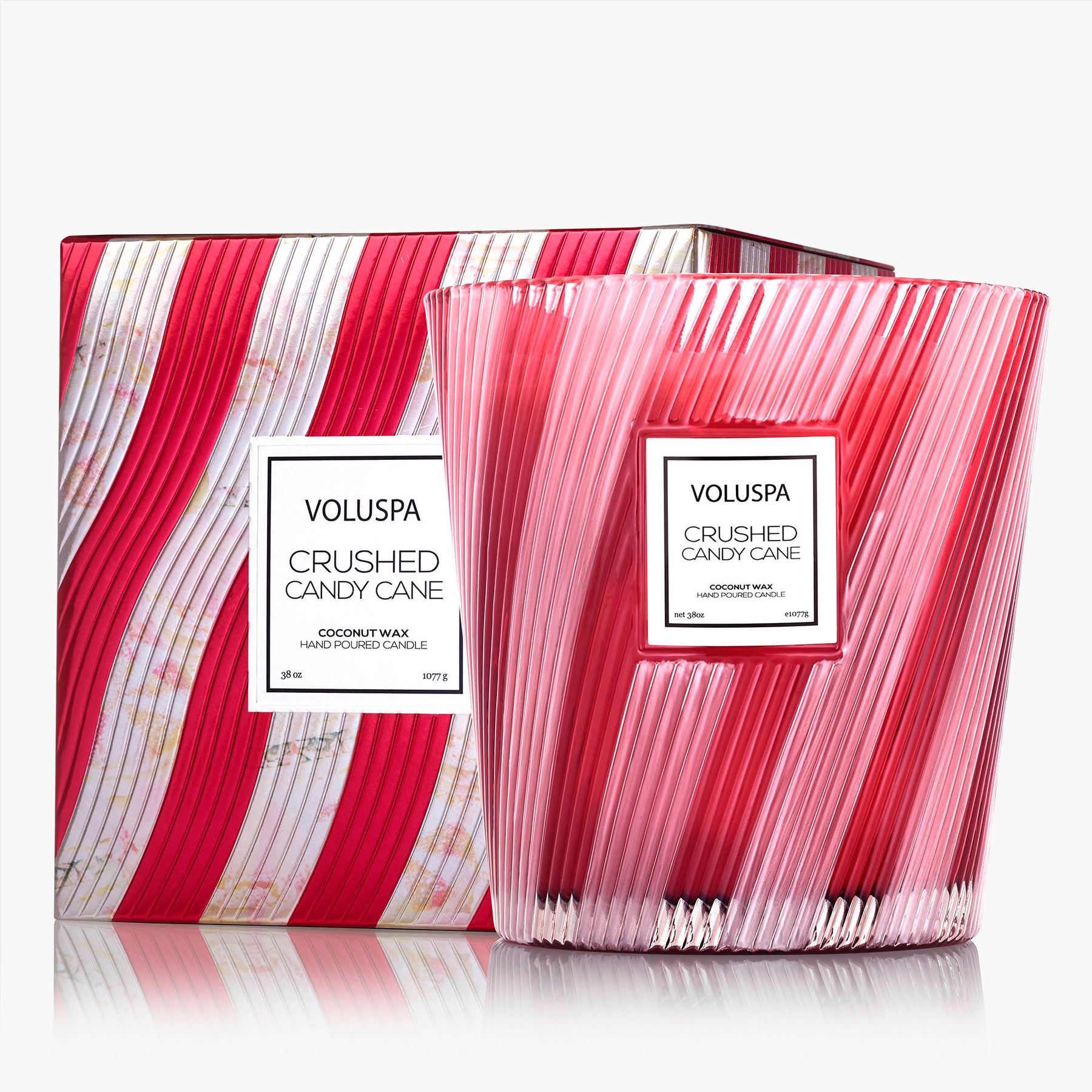 Crushed Candy Cane - 3 Wick Hearth Candle