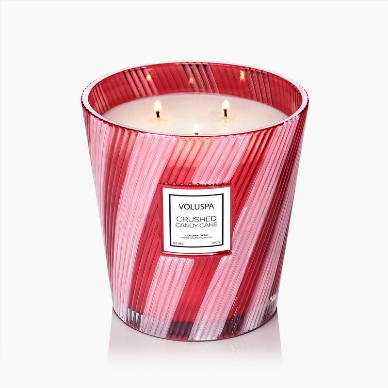 Crushed Candy Cane - 3 Wick Hearth Candle