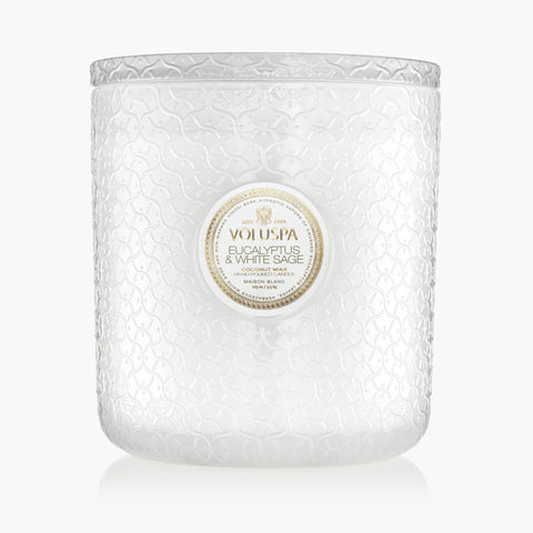 Eucalyptus & White Sage - 5 Wick Hearth Candle