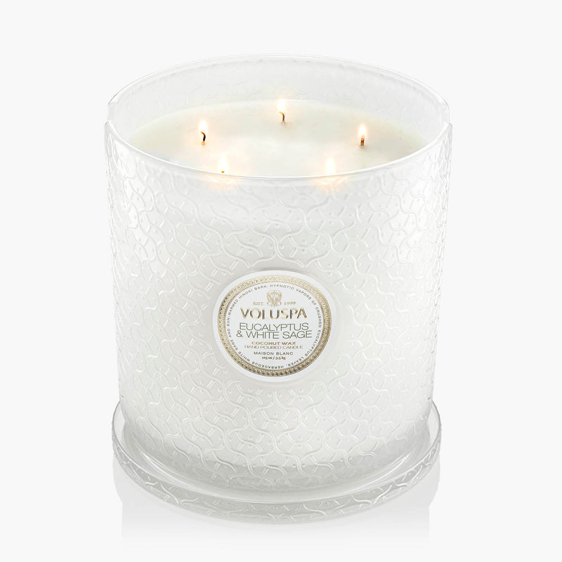 Eucalyptus & White Sage - 5 Wick Hearth Candle