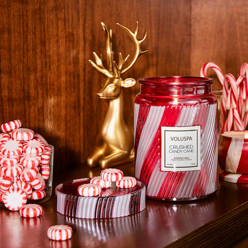 Crushed Candy Cane - Large Jar Candle