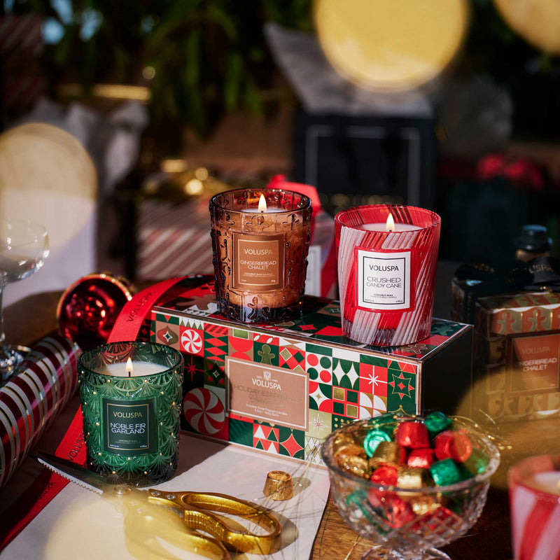 Holiday Essentials Candle Trio - Assorted Gift Set