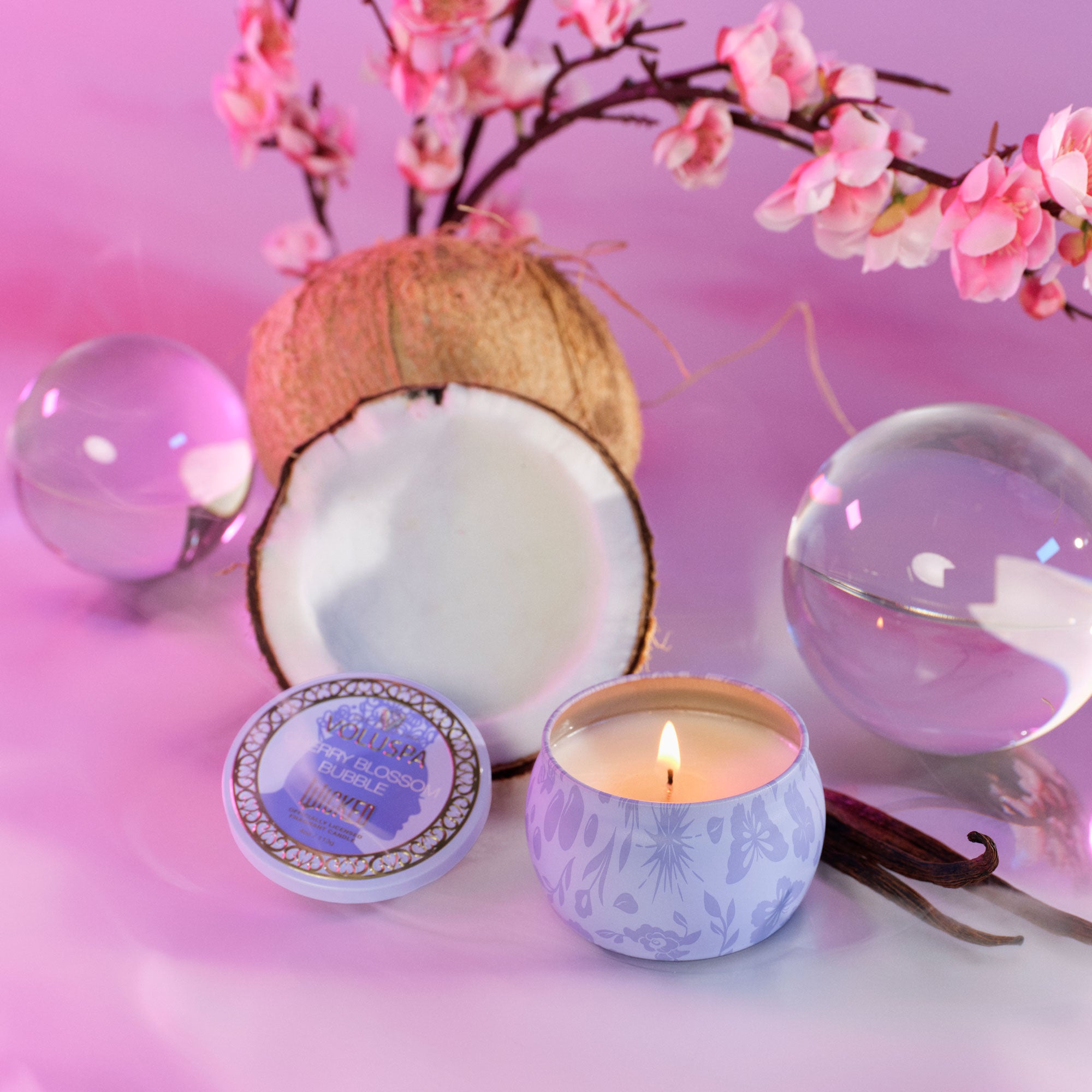 Cherry Blossom Bubble | Mini Tin Candle | VOLUSPA