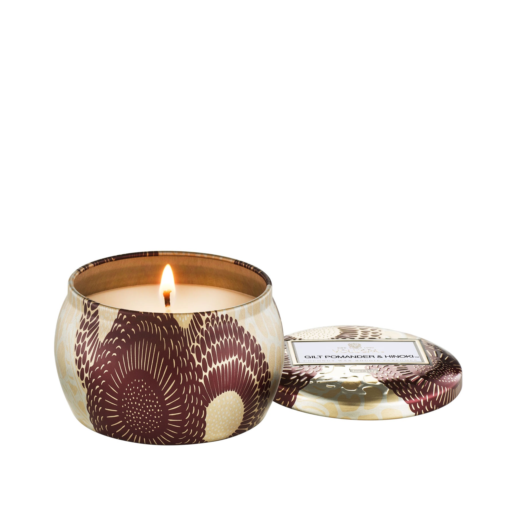 Gilt Pomander & Hinoki - Mini Tin Candle