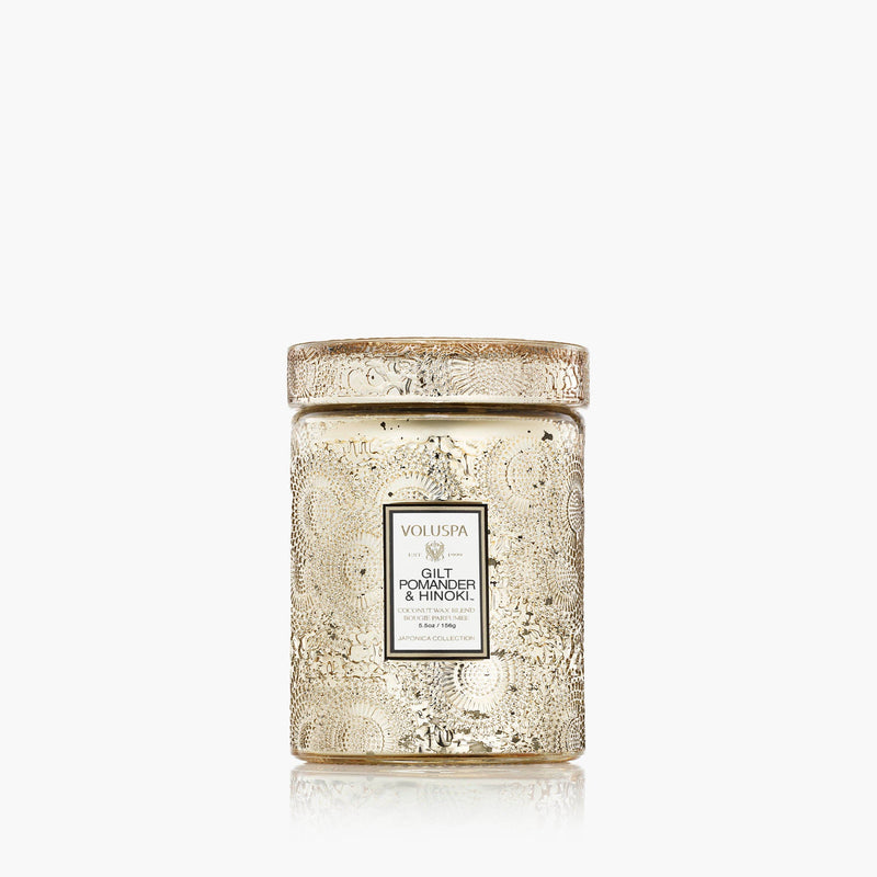 Gilt Pomander & Hinoki - Small Jar Candle