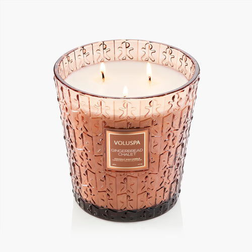 Gingerbread Chalet - 3 Wick Hearth Candle
