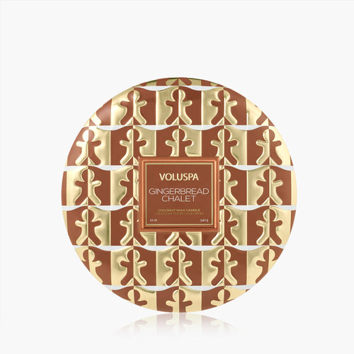 Gingerbread Chalet - 3 Wick Tin Candle