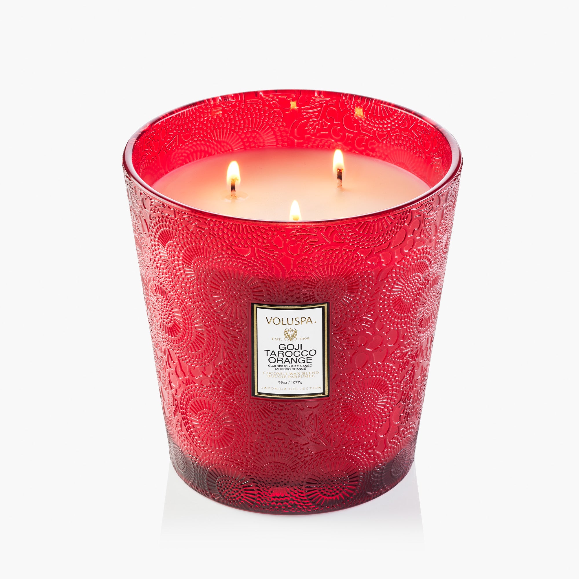 降真香11.3g Goji Tarocco Orange | 3 Wick Hearth Candle | VOLUSPA