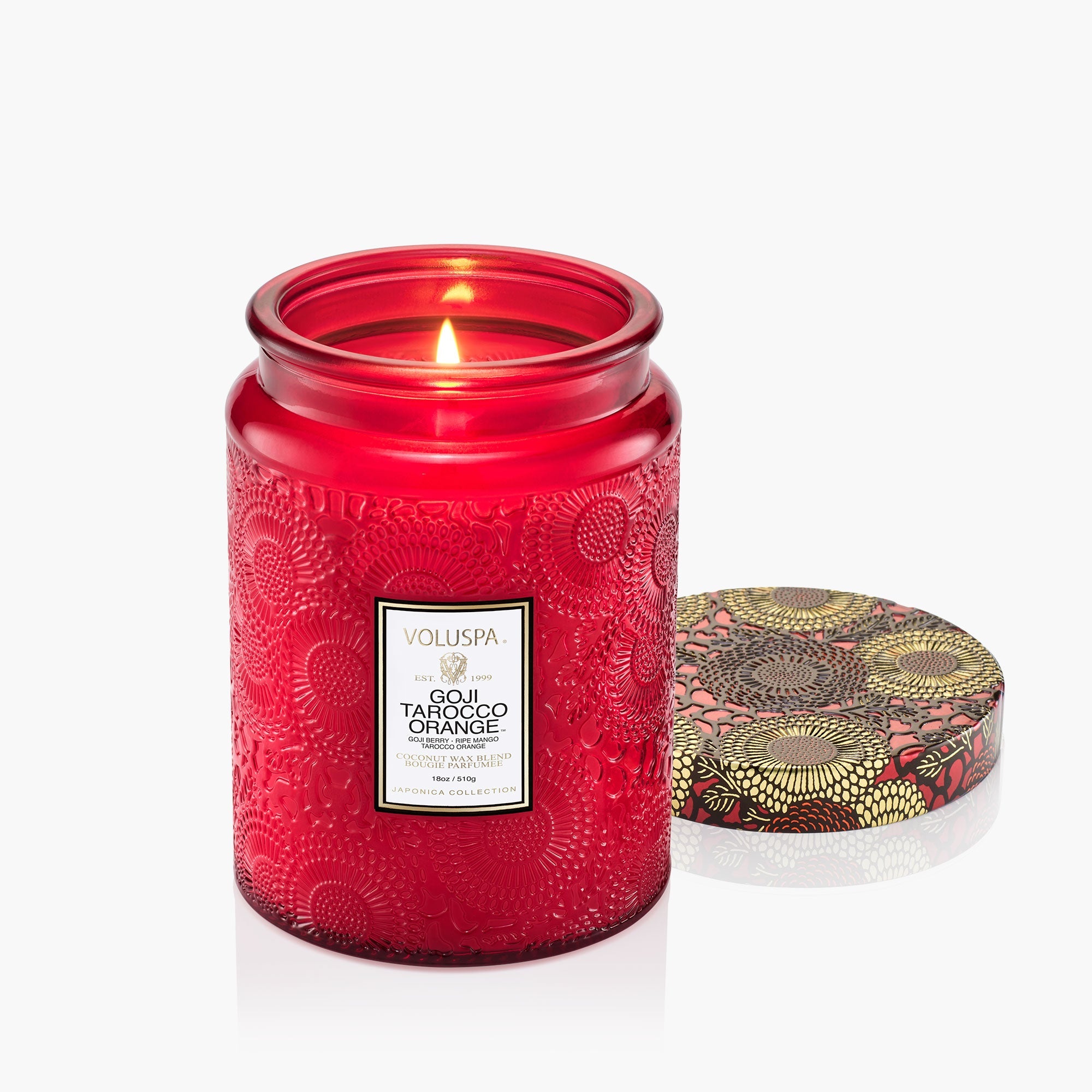 Goji Tarocco Orange Large Jar Candle - 100 Hours of Burn Time - 18 oz