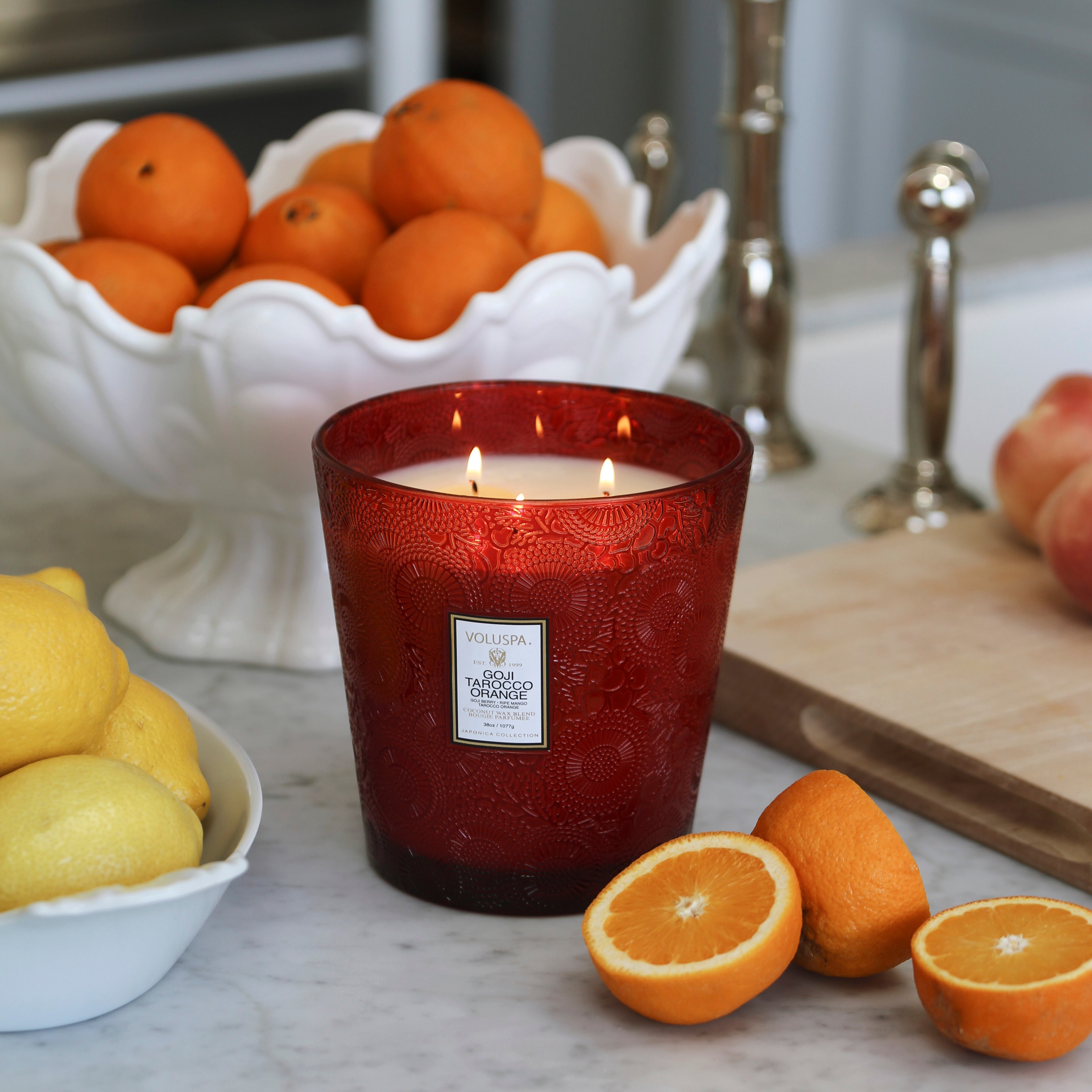 Goji Tarocco Orange | 3 Wick Hearth Candle | VOLUSPA