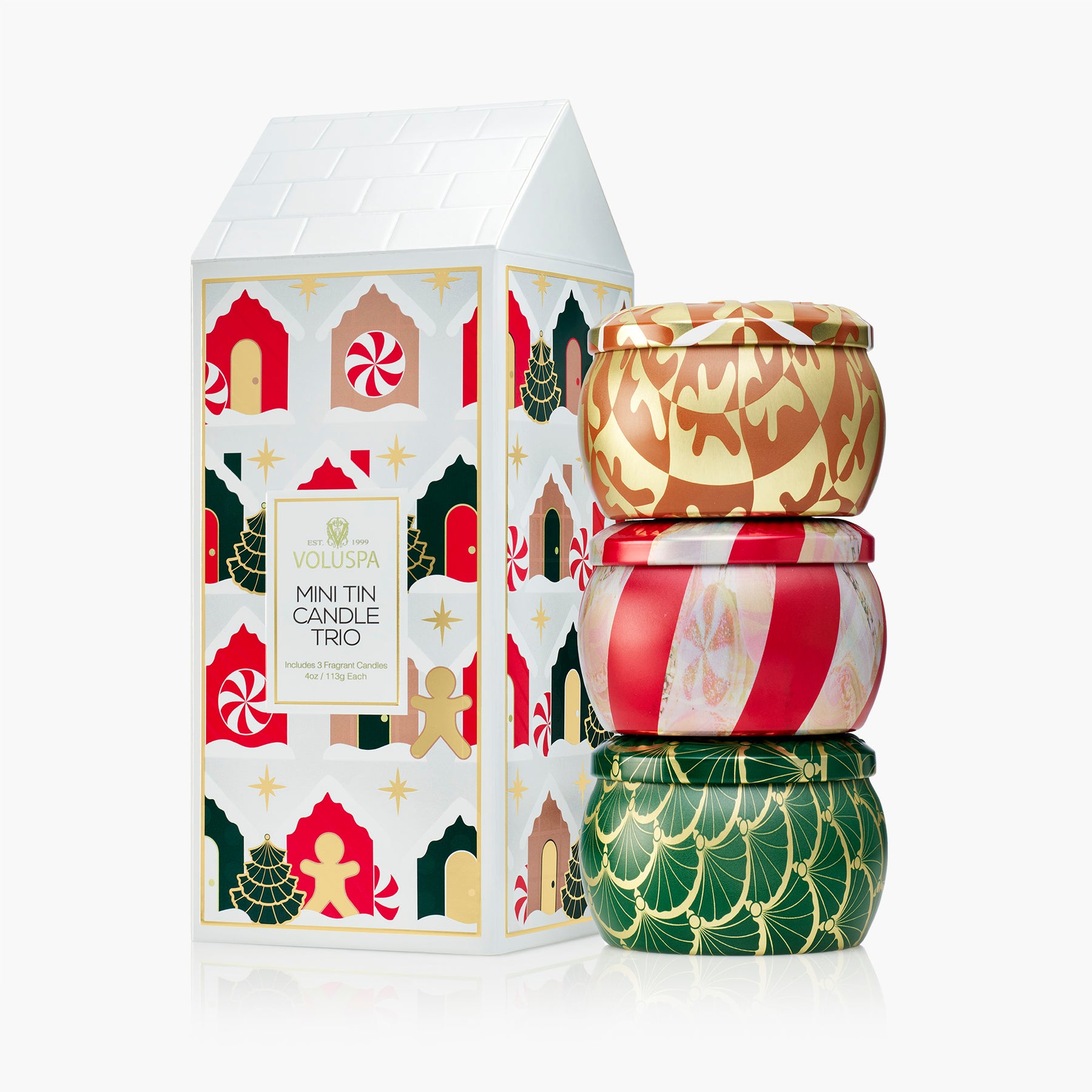 Holiday Village Mini Tin Trio - Assorted Gift Set