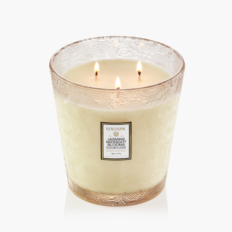Jasmine Midnight Blooms - 3 Wick Hearth Candle