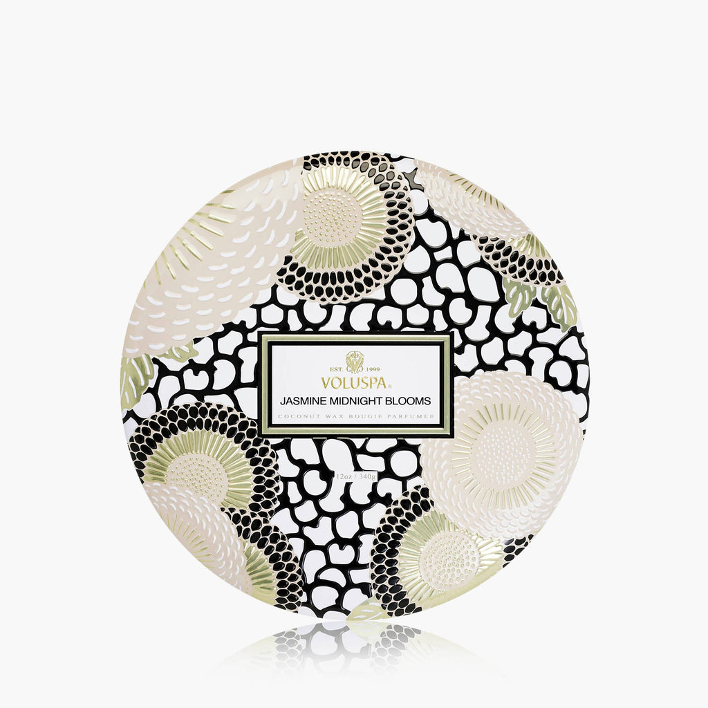 Jasmine Midnight Blooms 3 Wick Tin Candle