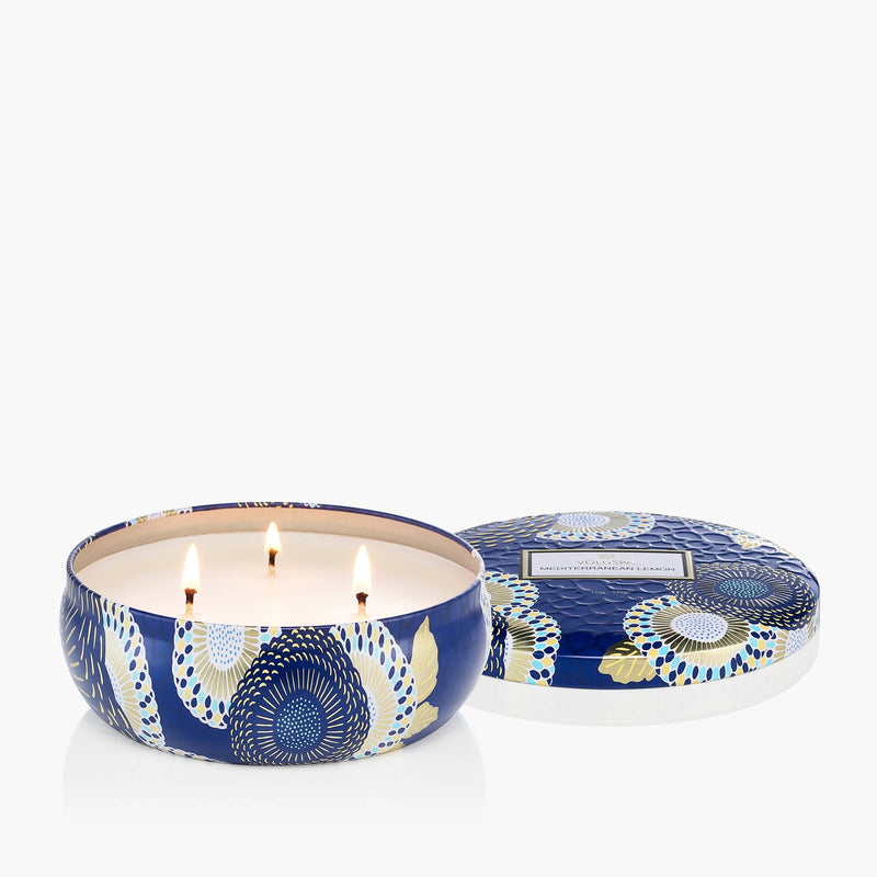 Mediterranean Lemon - 3 Wick Tin Candle
