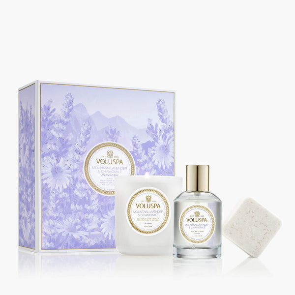 Mountain Lavender & Chamomile | Retreat Ritual Gift Set | VOLUSPA Mountain Lavender & Chamomile | Retreat Ritual Gift Set | VOLUSPA