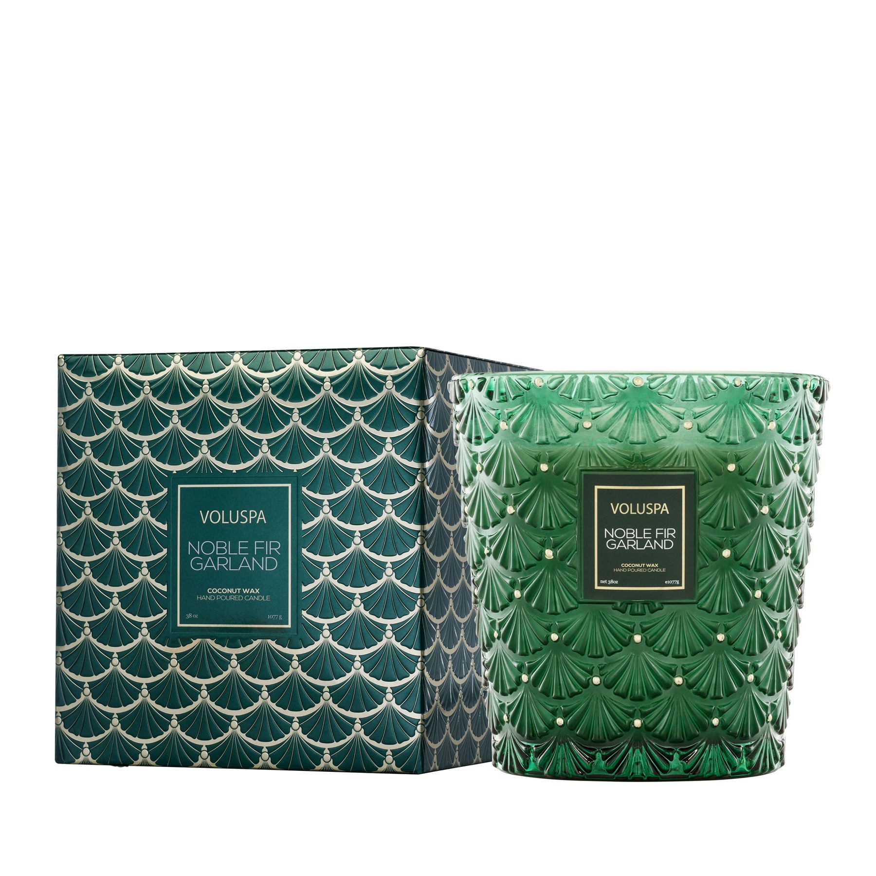 Noble Fir Garland - 3 Wick Hearth Candle