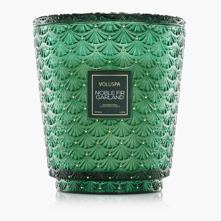 Noble Fir Garland - 5 Wick Hearth Candle
