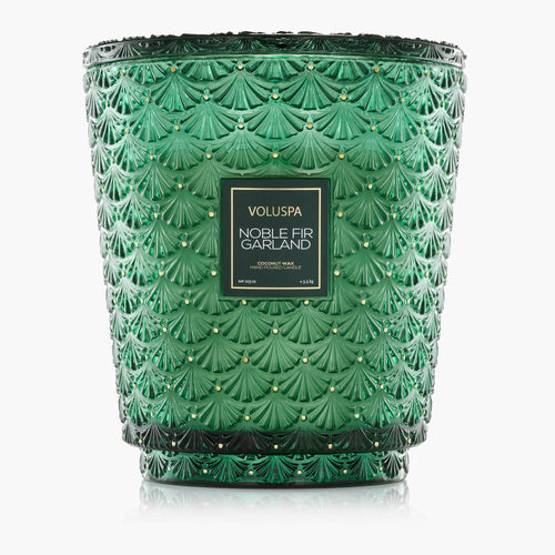 Noble Fir Garland - 5 Wick Hearth Candle