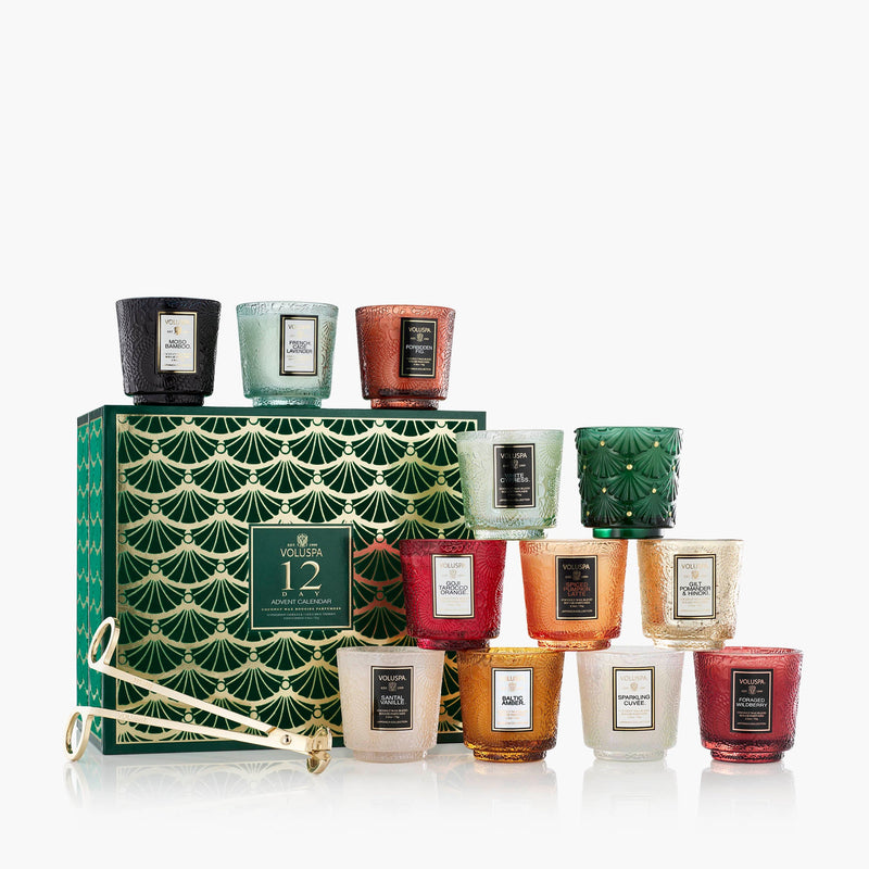 12 Day Advent Calendar - Petite Pedestal Candle Gift Set