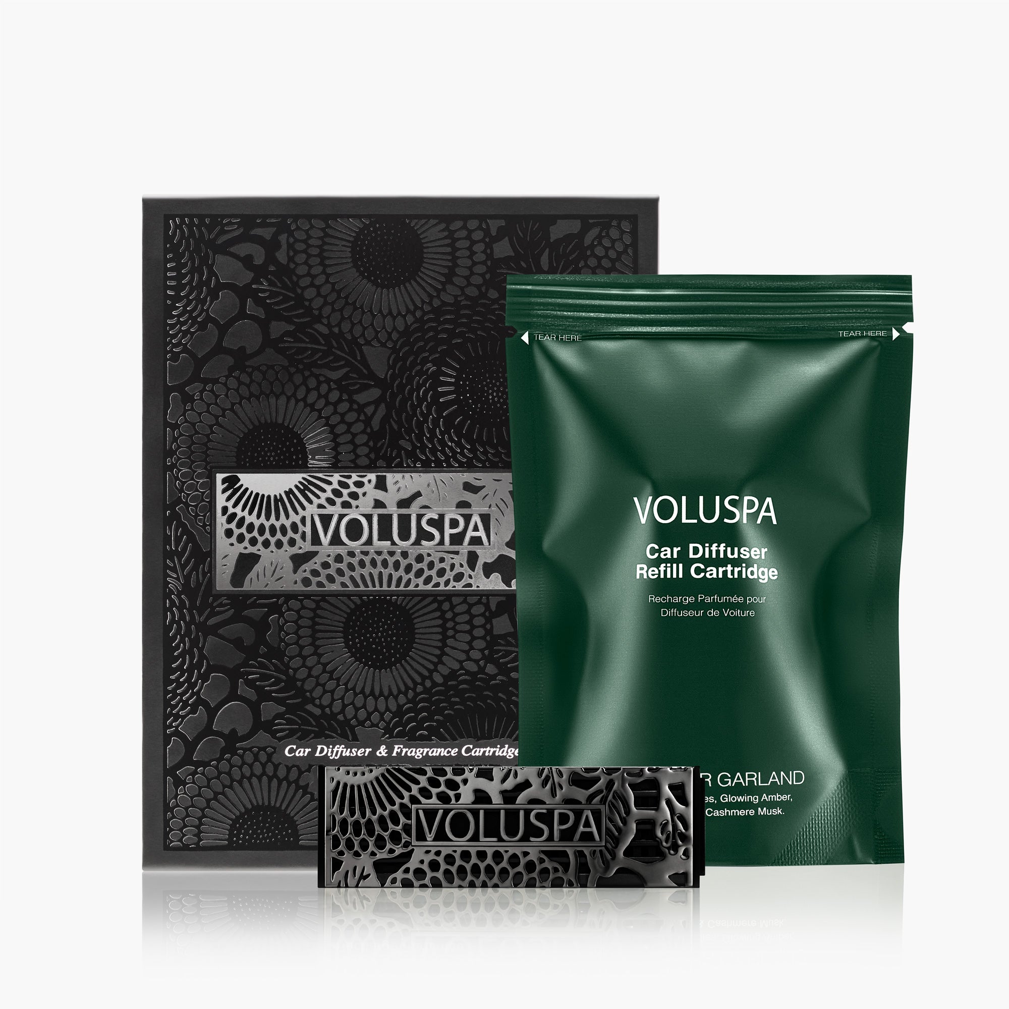Noble Fir Garland - Car Diffuser Starter Kit