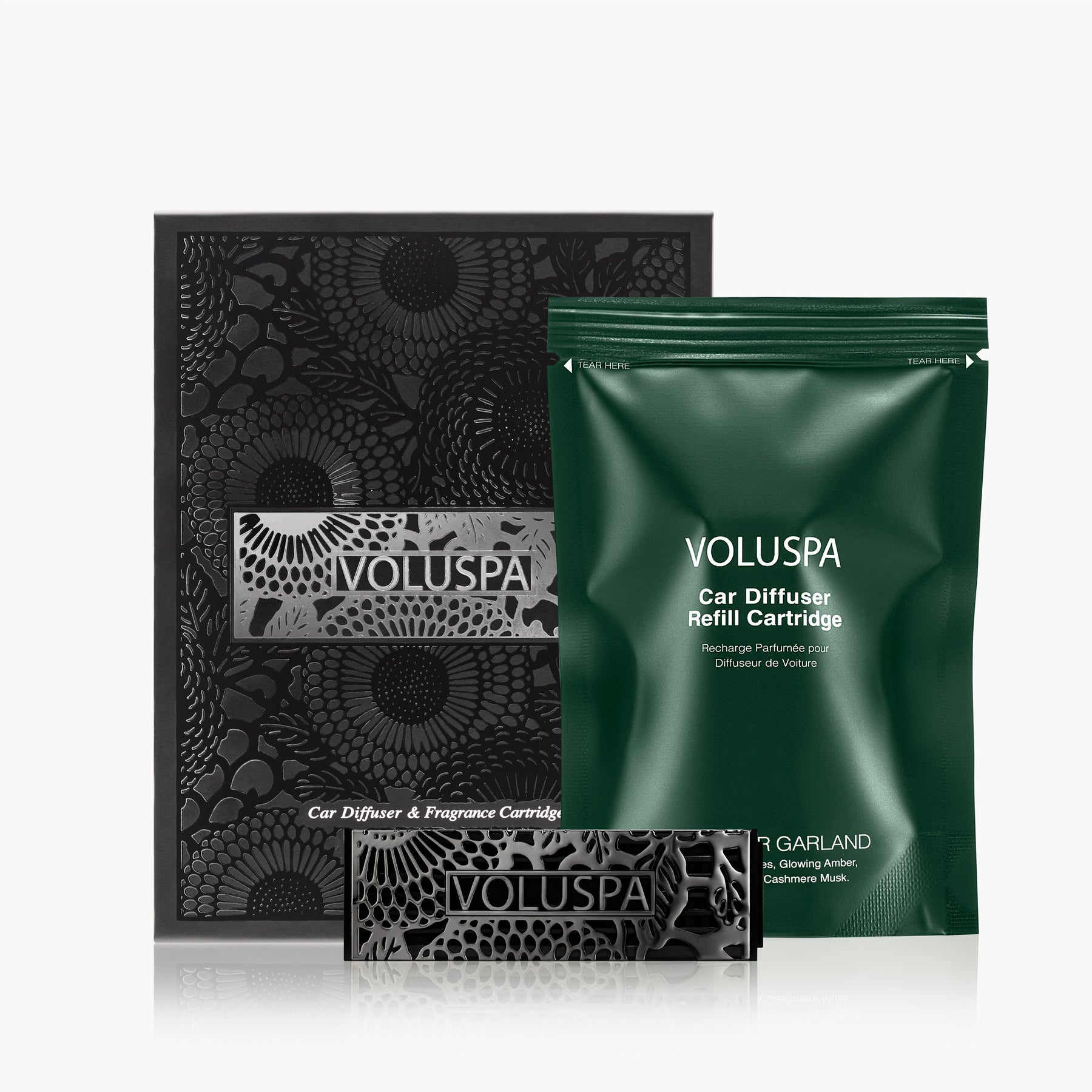 Noble Fir Garland - Car Diffuser Starter Kit