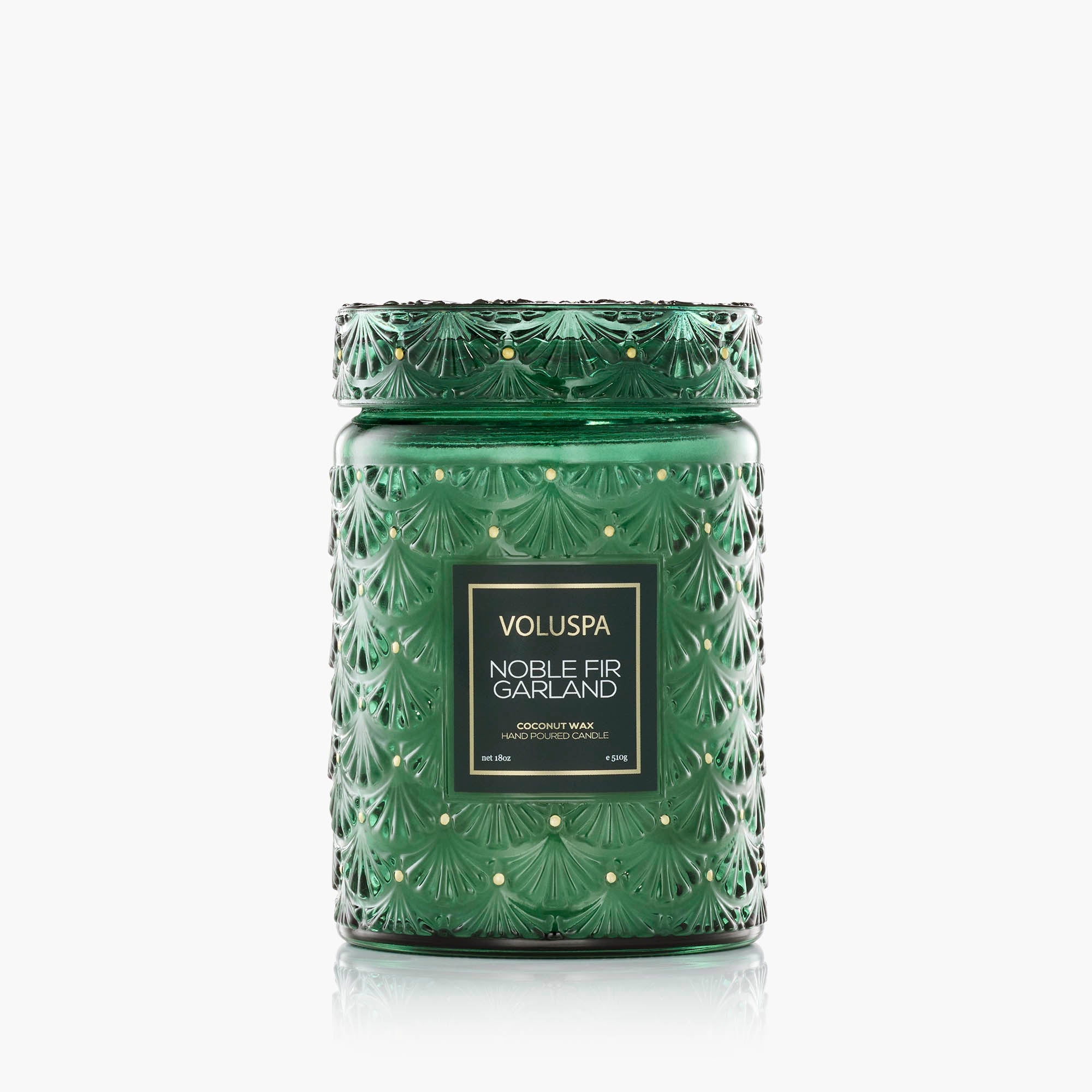 Noble Fir Garland - Large Jar Candle - Notes of Fir, Cedar, & Cashmere
