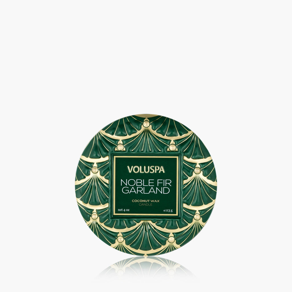 Noble Fir Garland - Mini Tin Candle