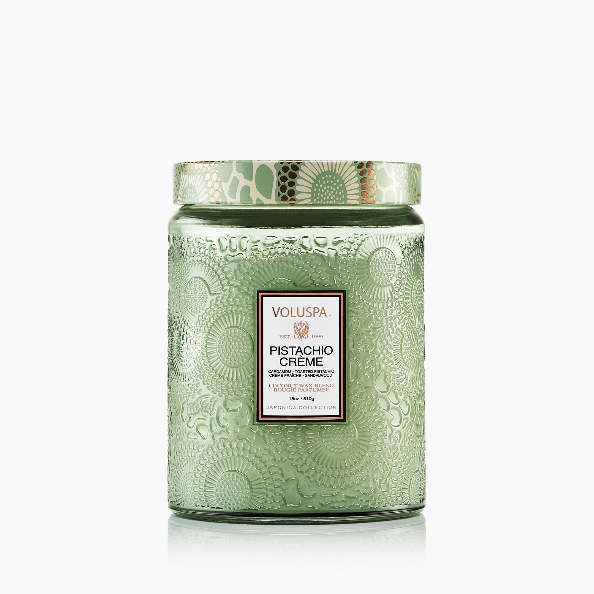 ウランガラス　スワン　キャンディディッシュ Pistachio Creme - Gourmand Pistachio - 18 oz Large Jar Candle