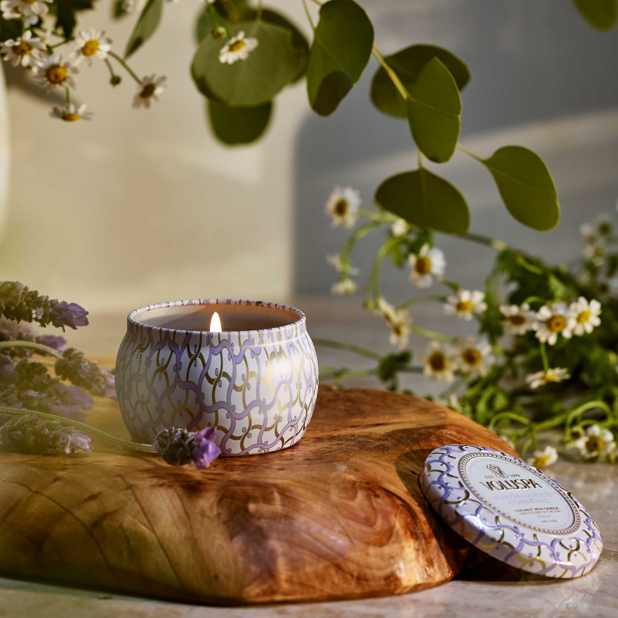 Mountain Lavender & Chamomile | Mini Tin Candle | VOLUSPA