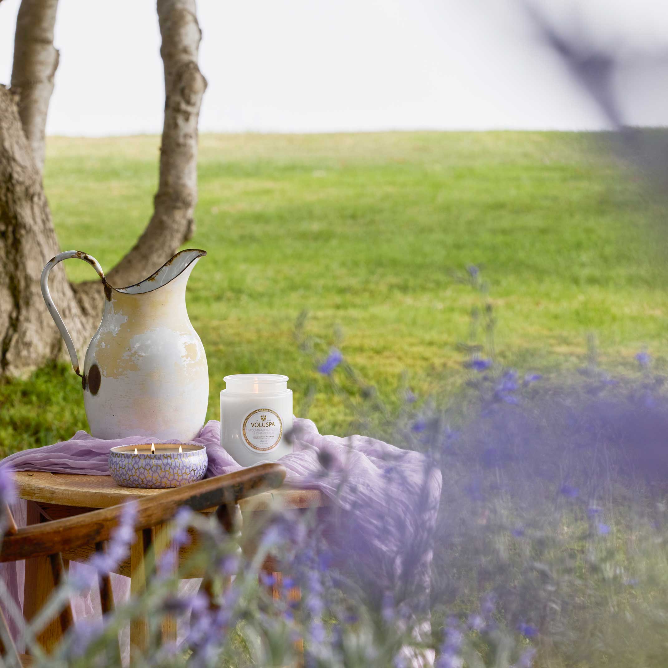 Mountain Lavender & Chamomile | Large Jar Candle | VOLUSPA